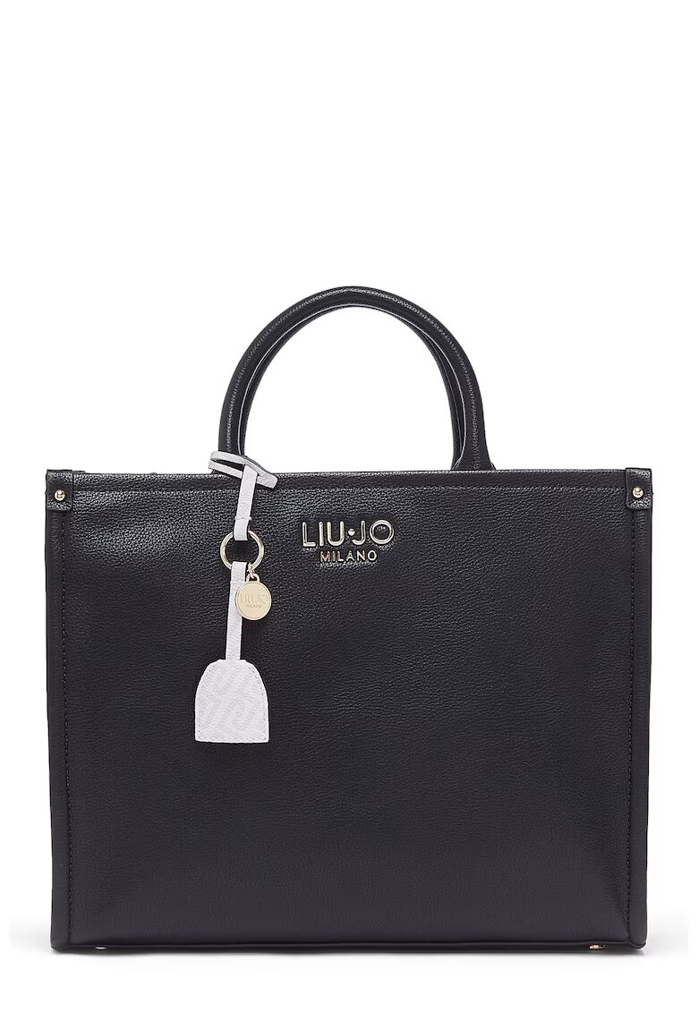 Liu Jo Чанта Tote от еко кожа с регулираща се презрамка - Черен