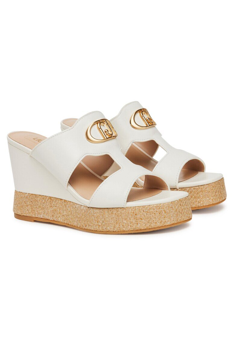 Liu Jo Чехли модел 01065 - естествена кожа - Off White