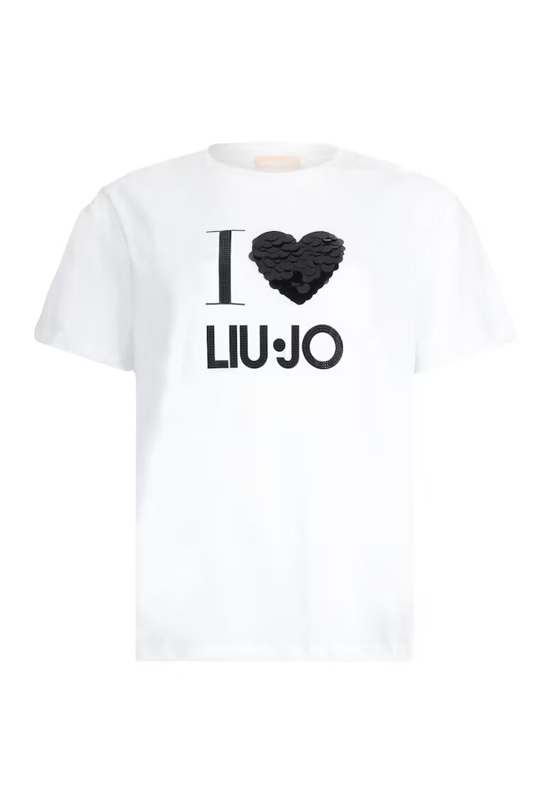 Liu Jo Памучна тениска с декорация