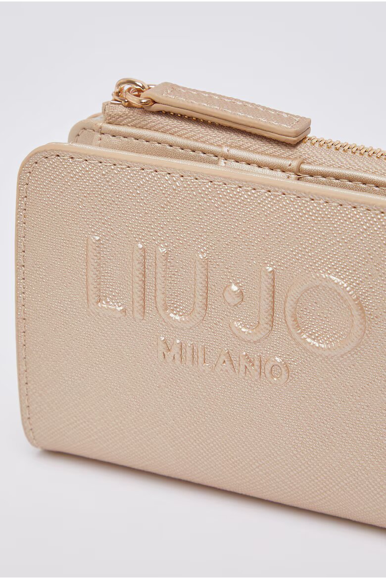 Liu Jo Портфейл от еко кожа с двойно прегъване Бежов