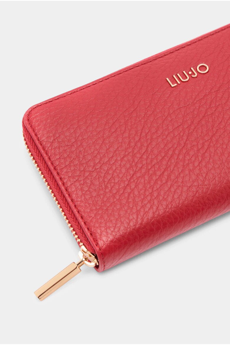 Liu Jo Портфейл от еко кожа с цип Червен