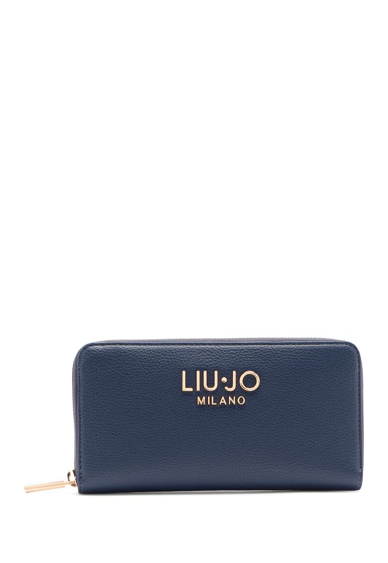 Liu Jo Портфейл от еко кожа с цип - Петролно синьо