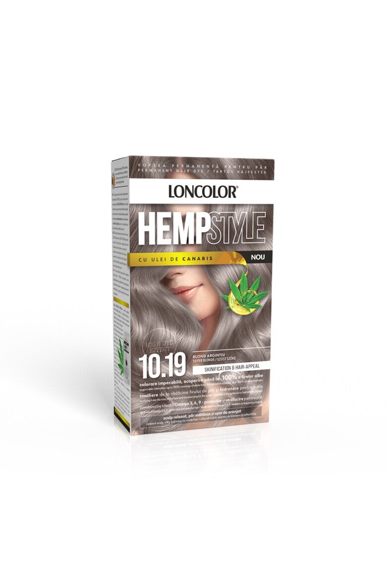 Loncolor Боя за коса HempStyle 10.19 Silver Blonde Перманентна 100 мл