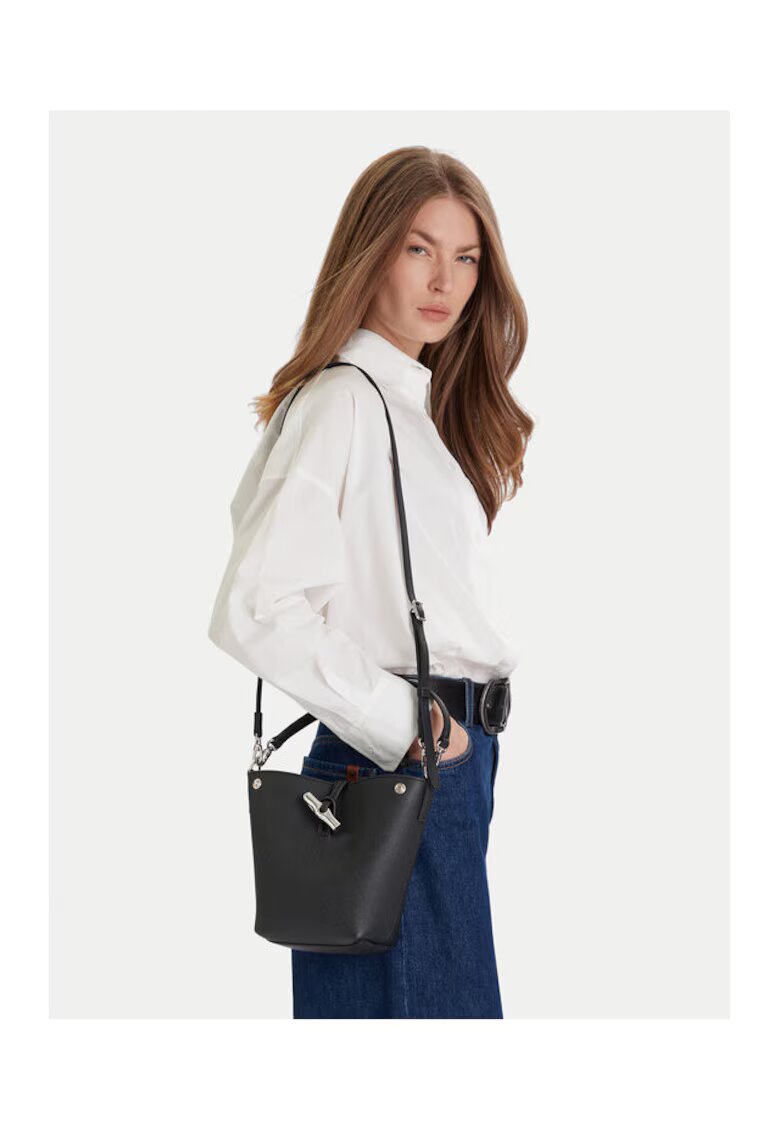Longchamp Дамска чанта черна - от естествена кожа - модел 001 - универсален размер