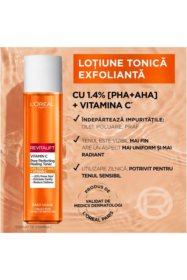L'Oreal Paris Ексфолиращ тоник Revitalift с витамин С 180 мл