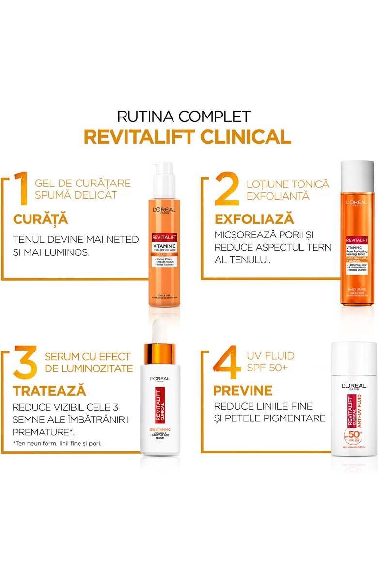 L'Oreal Paris Ексфолиращ тоник Revitalift с витамин С 180 мл
