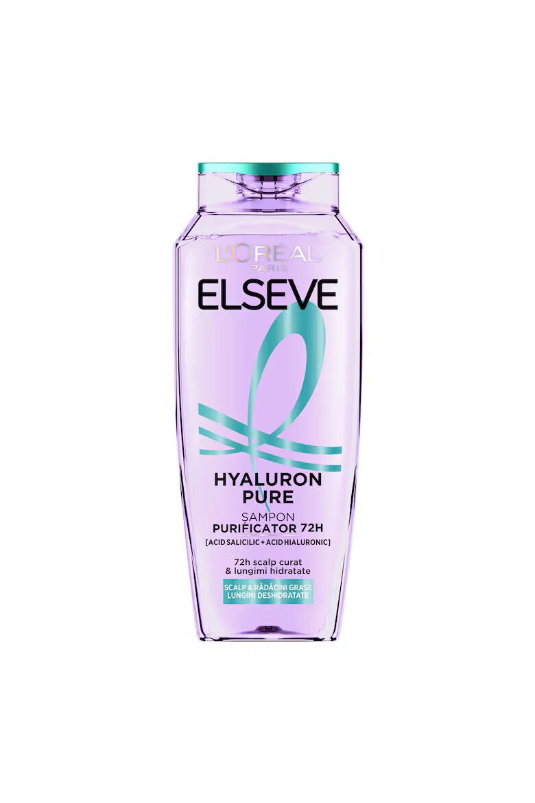 L'Oreal Paris Elseve Hyaluron Pure Почистващ шампоан за мазен скалп и корени и дехидратирани дължини 400 мл
