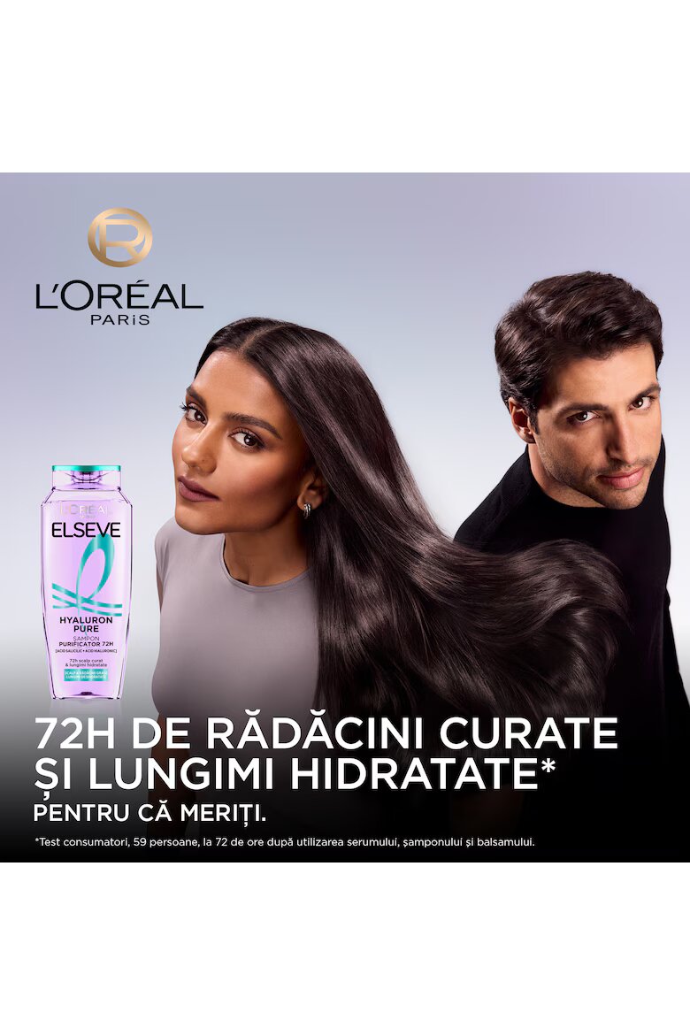 L'Oreal Paris Elseve Hyaluron Pure Почистващ шампоан за мазен скалп и корени и дехидратирани дължини 400 мл