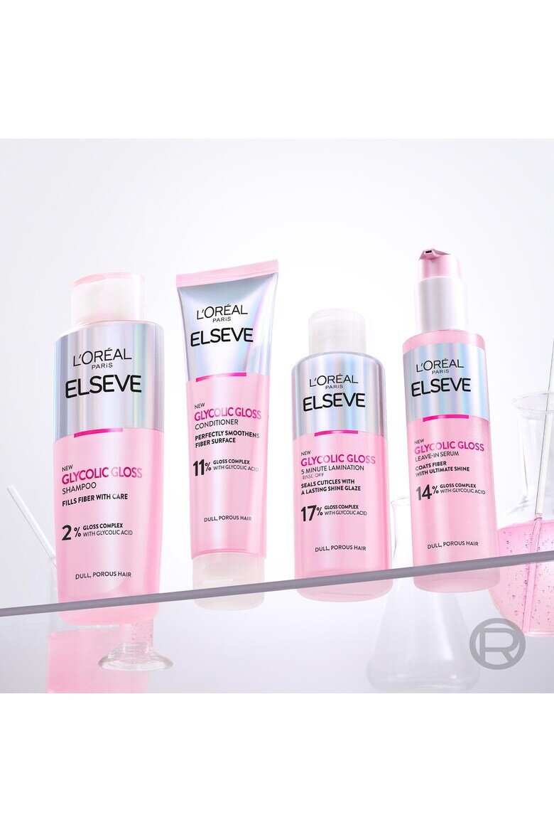 L'Oreal Paris Крем- терапия за коса Elseve Glycolic Gloss За блясък на косата 17% гликолова киселина Необходимо е изплакване 200 мл