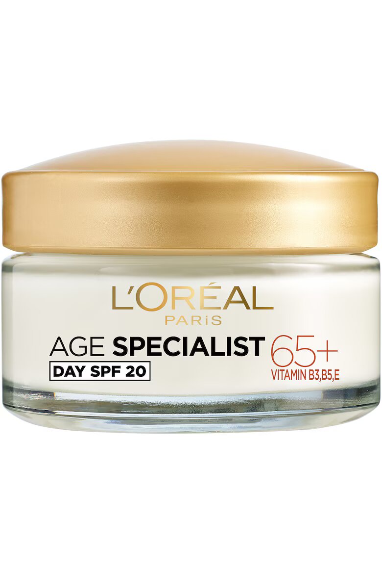 L'Oreal Paris Крем за лице против бръчки Age Specialist 65+ 50 мл Против стареене/Изглаждане/Тонизиране/Намаляване на кожната пигментация/Твърдост/Укрепва защитната бариера на кожата