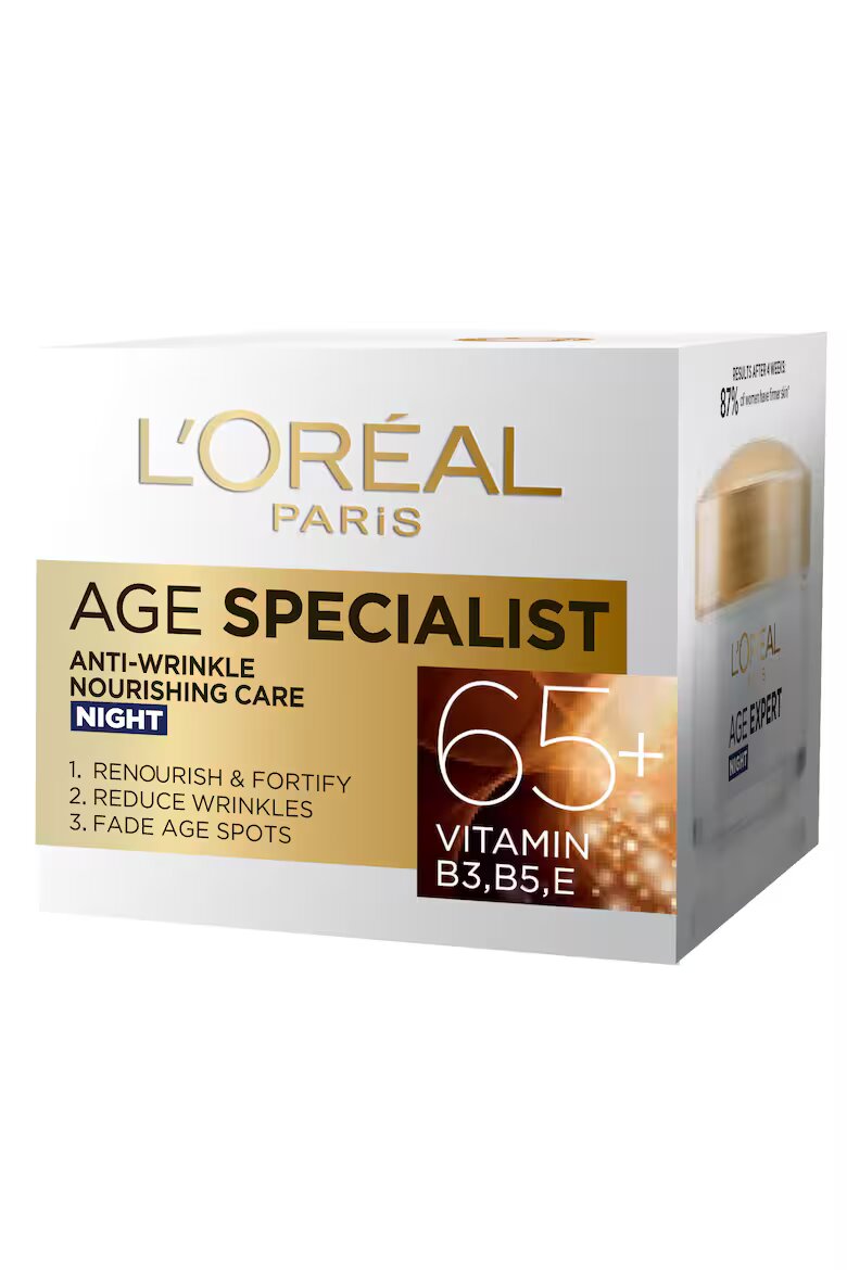 L'Oreal Paris Крем за лице против бръчки Age Specialist 65+ 50 мл Против стареене/Регенерация/Хидратира/Против бръчки/Озарява/Подхранва/Твърдост/Премахва пигментацията