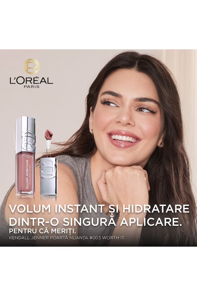 L'Oreal Paris Масло за устни Plump Ambition Hyaluron Lip Oil с обемен ефект 5 мл Crystal Clear