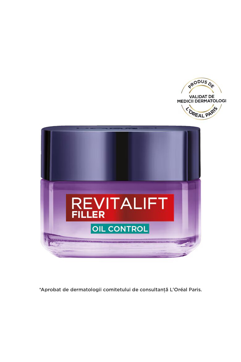 L'Oreal Paris Матиращ гел-крем Revitalift Filler Съдържа хиалуронова киселина и салицилова киселина Уплътнява и намалява порите 50 мл
