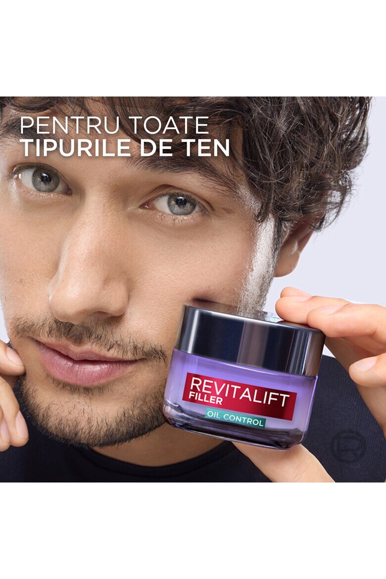 L'Oreal Paris Матиращ гел-крем Revitalift Filler Съдържа хиалуронова киселина и салицилова киселина Уплътнява и намалява порите 50 мл