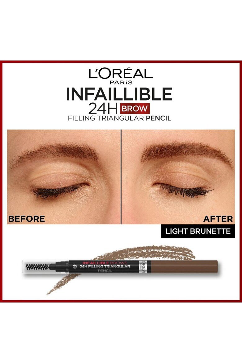 L'Oreal Paris Молив за вежди Infaillible Brows 24H Triangular Нюанс 5 Light Brunette
