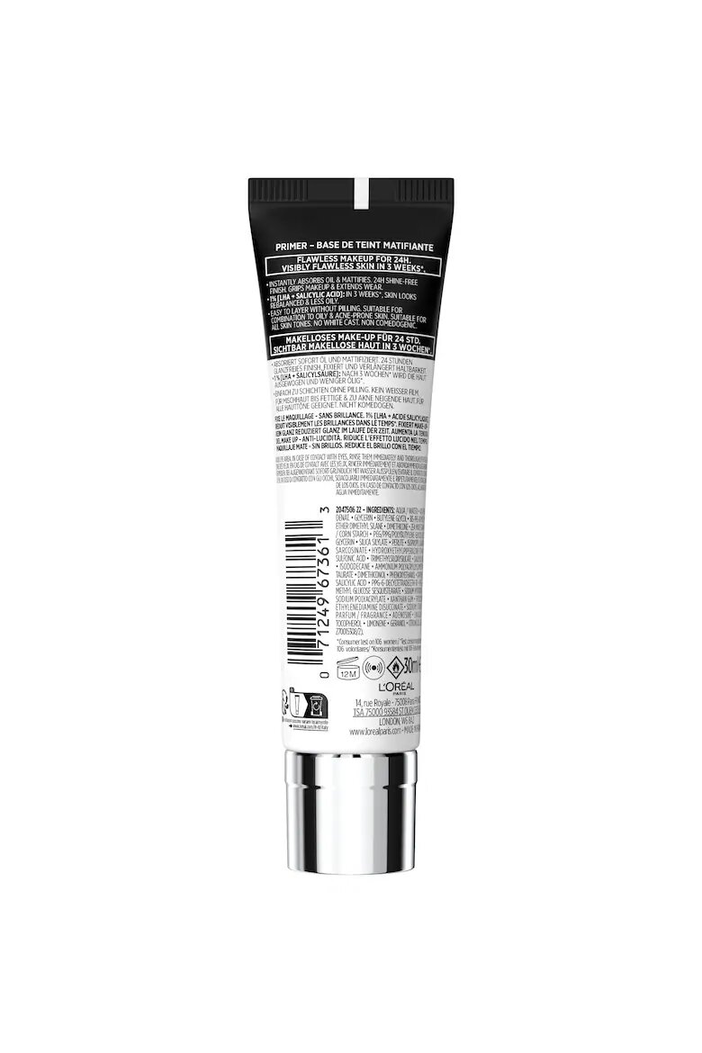 L'Oreal Paris Основа за грим Prime Lab 24H Matte Setter С матиращ ефект 30 мл