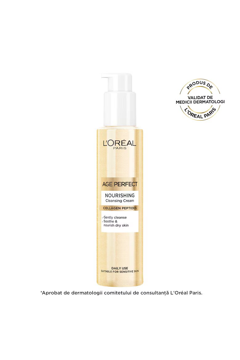 L'Oreal Paris Почистващ гел Age Perfect Съдържа колаген нежно почиства и хидратира кожата 150 мл