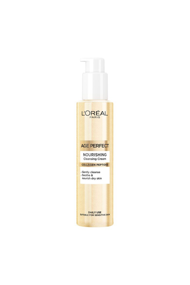 L'Oreal Paris Почистващ гел Age Perfect Съдържа колаген нежно почиства и хидратира кожата 150 мл