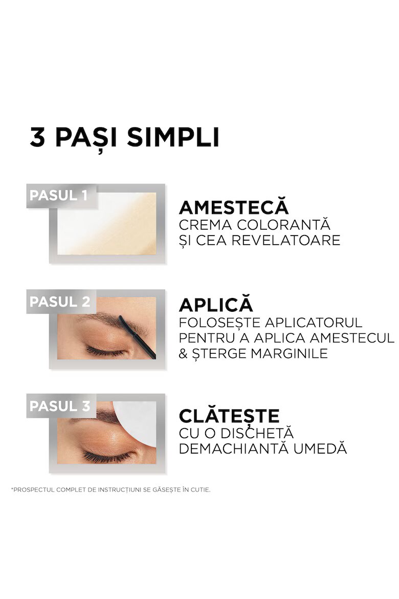 L'Oreal Paris Полуперманентен комплект за боядисване на вежди Brow Color Light Brunette