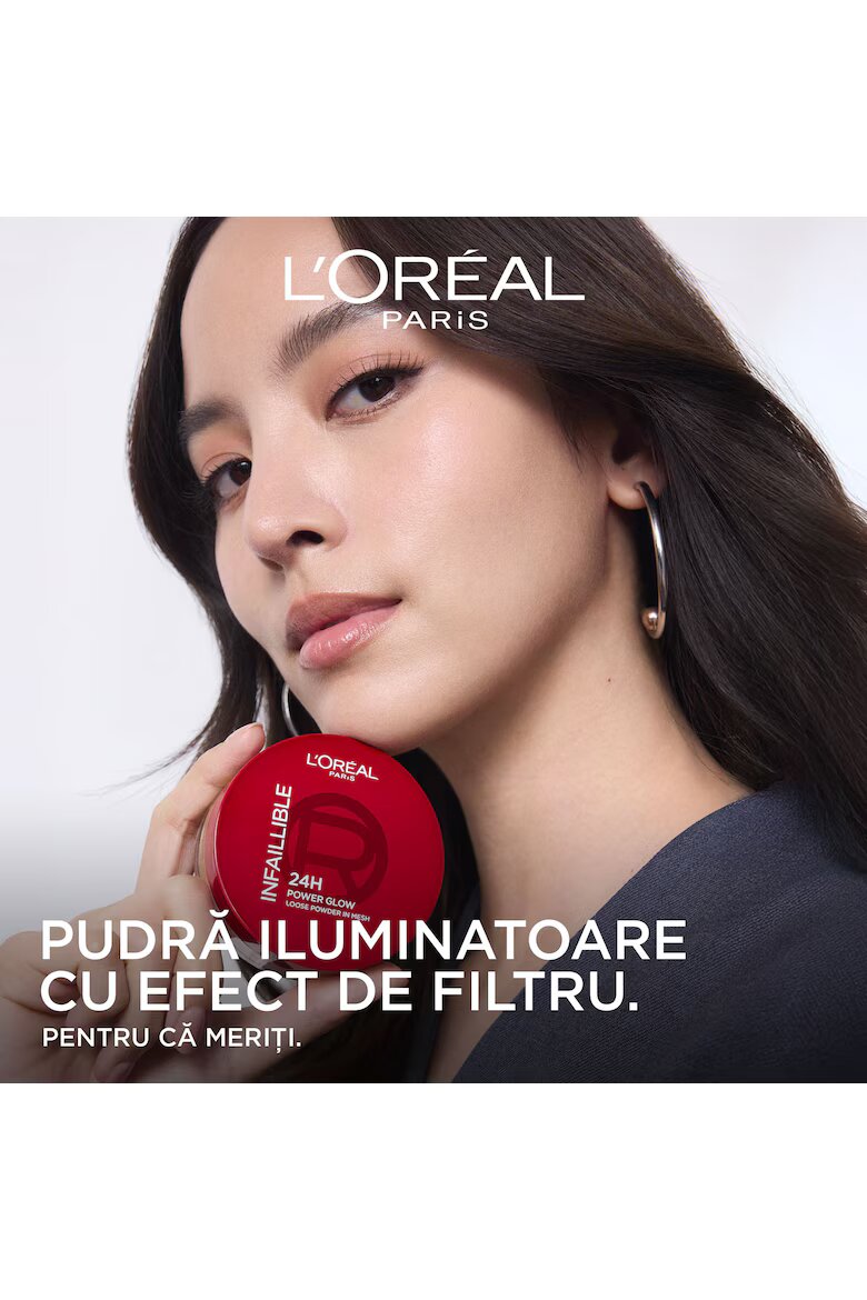 L'Oreal Paris Пудра Infaillible 24H Power Glow Изглаждащ ефект Сияен вид Универсална 10 гр