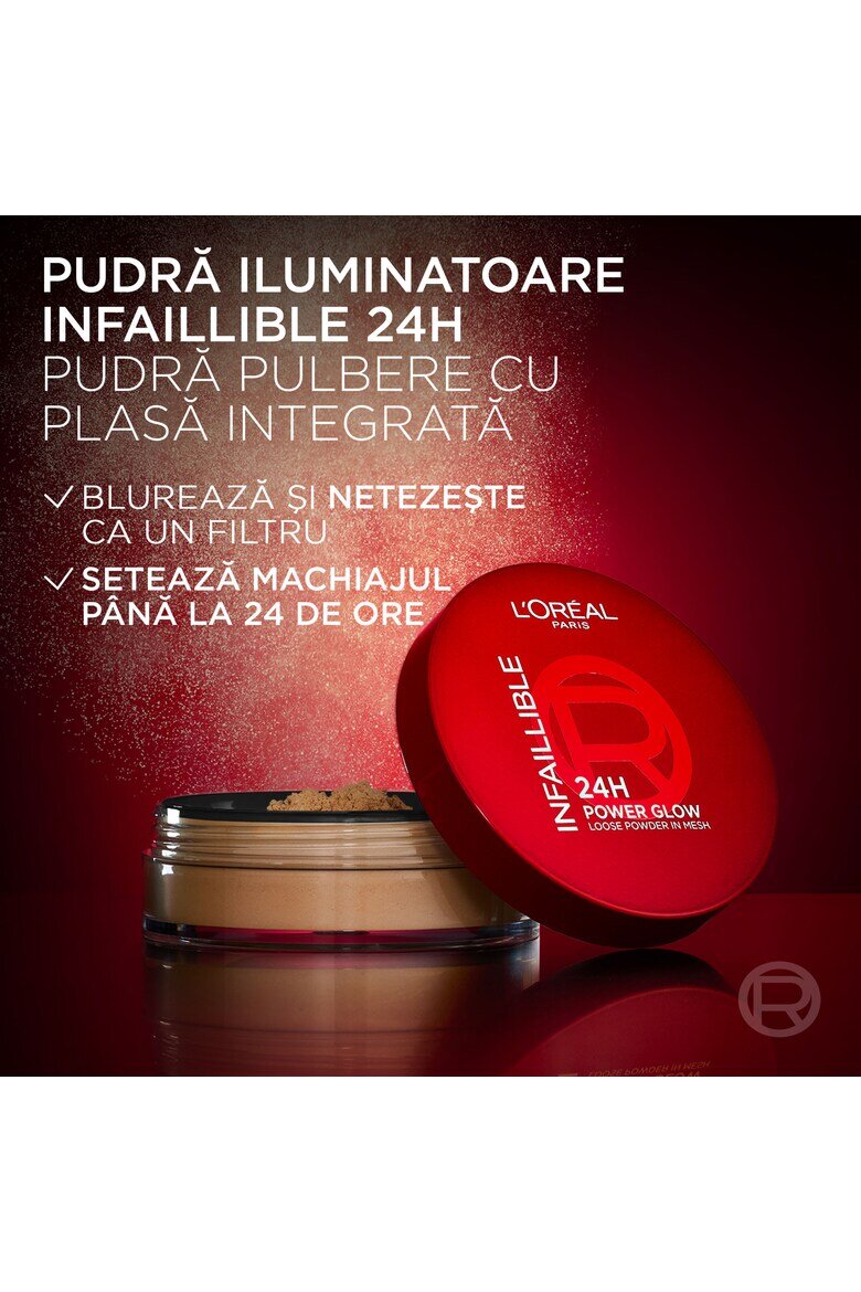 L'Oreal Paris Пудра Infaillible 24H Power Glow Изглаждащ ефект Сияен вид Универсална 10 гр
