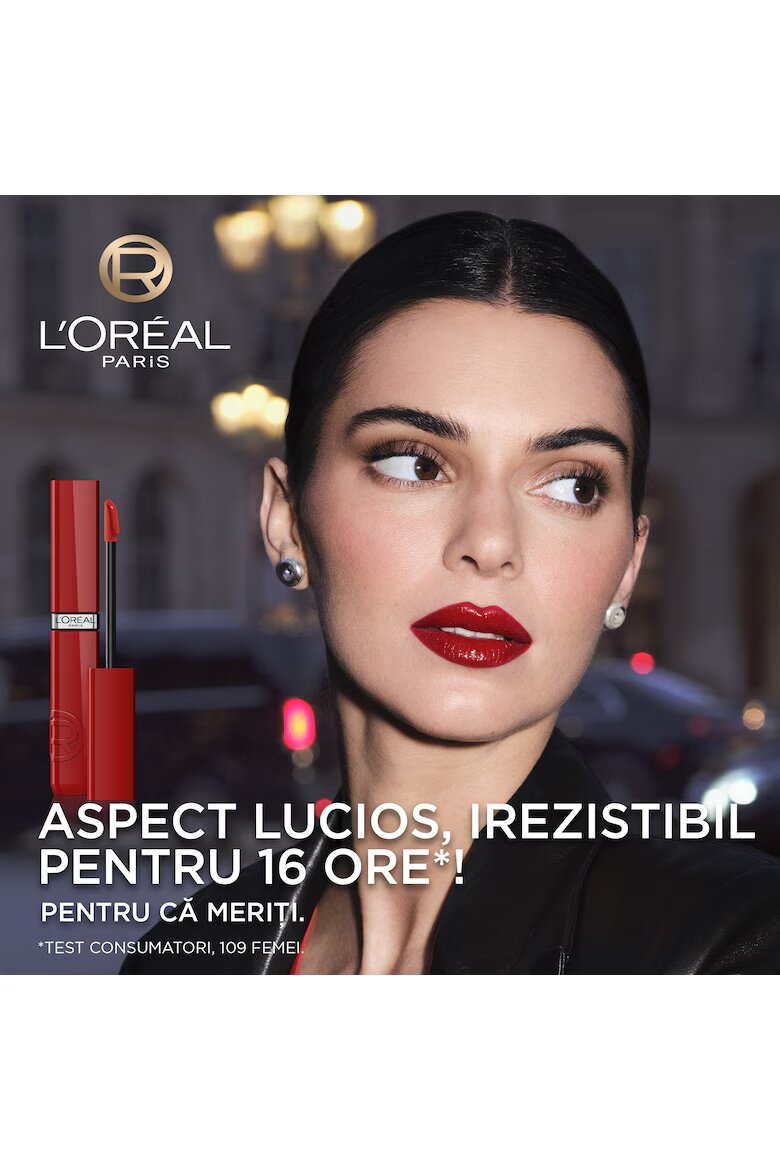 L'Oreal Paris Ruj lichid cu stralucire de lac rezistent la transfer Infaillible Laque Resistance 601 Worth It 4.3 ml Rouge Paris