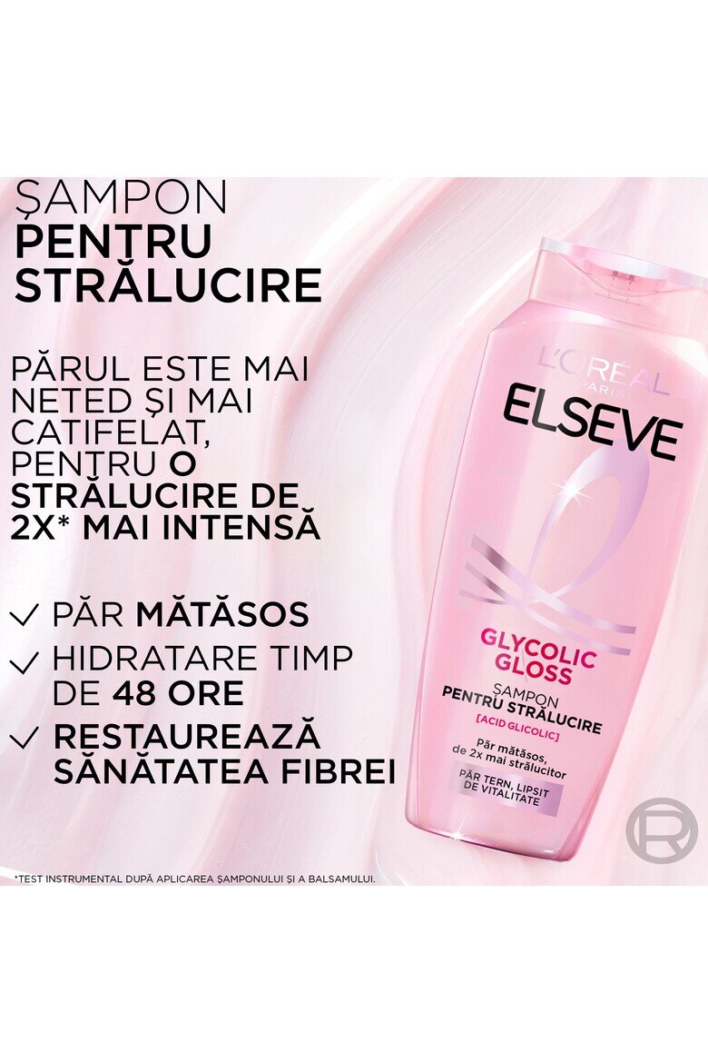 L'Oreal Paris Шампоан Elseve Glycolic Gloss за блясък на косата Съдържа гликолова киселина 250 мл