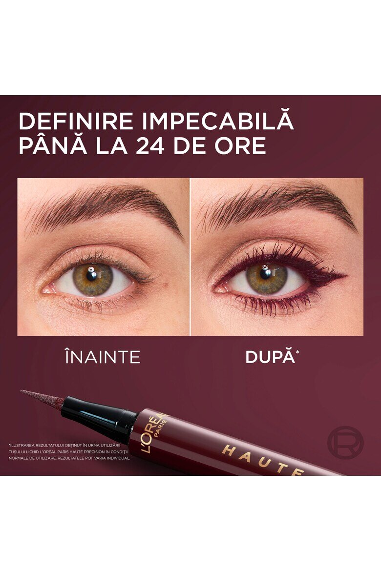 L'Oreal Paris Течна очна линия Haute Precision Устойчива на размазване Водоустойчива 1 мл Bordeaux Cashmere