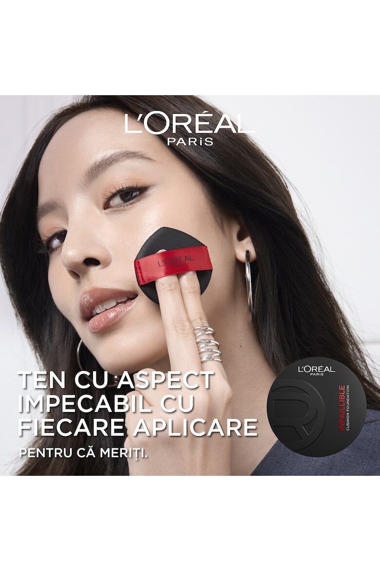 L'Oreal Paris Устойчив фон дьо тен тип къшън Infaillible Fresh Wear Лека формула 24-часово покритие 11 гр N100