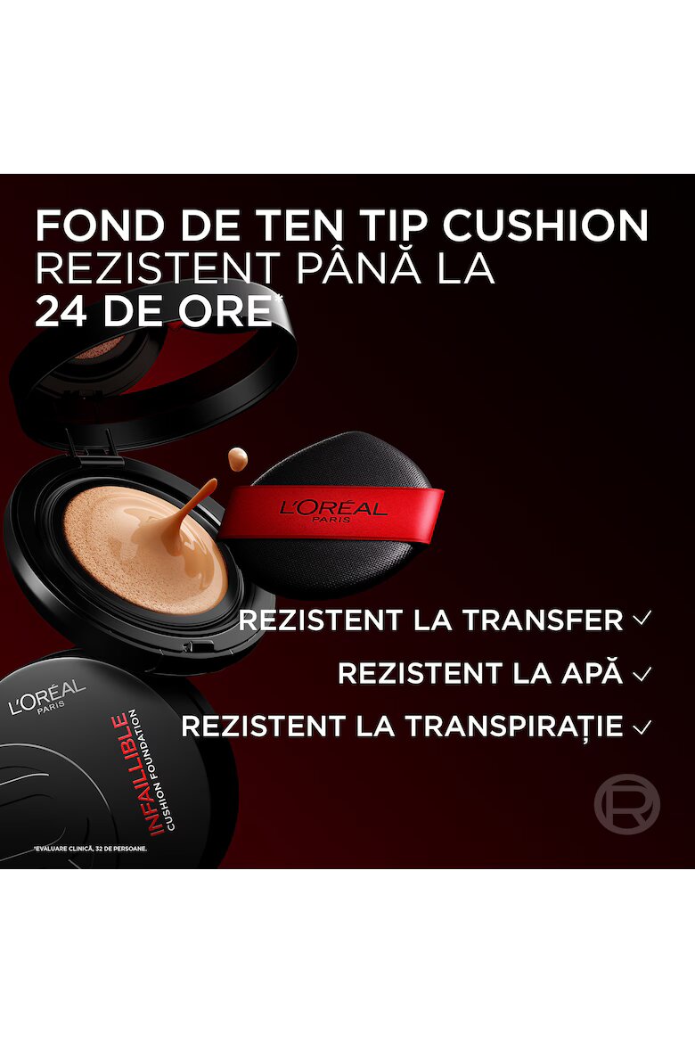 L'Oreal Paris Устойчив фон дьо тен тип къшън Infaillible Fresh Wear Лека формула 24-часово покритие 11 гр N50