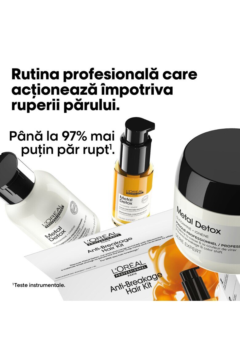 L'Oreal Professionnel Комплект за пътуване L'Oréal Professionnel Expert Metal Detox за почистване на метали от косата За всички типове коса Против накъсване на косата и поддържане на цвета Шампоан 100 мл + Маска 75 мл + Масло 30 мл