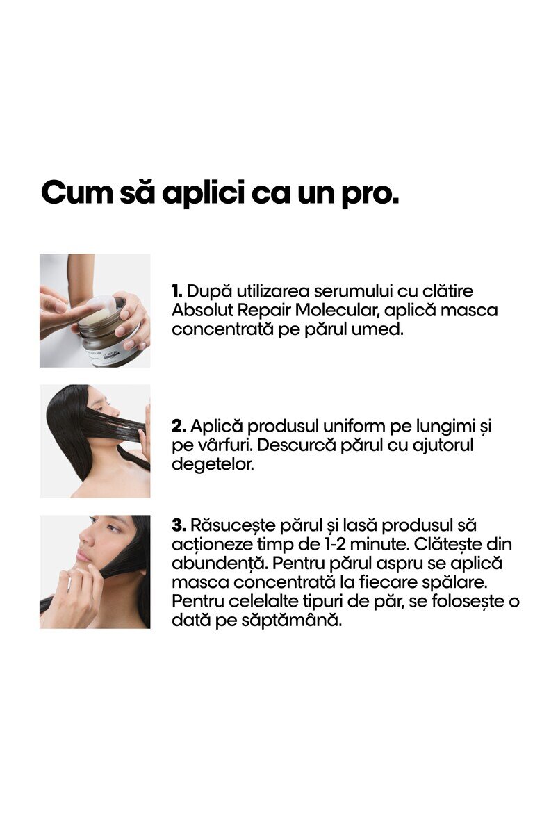 L'Oreal Professionnel Serie Expert Absolut Repair Молекулярна концентрирана маска за увредена коса формулирана с пептидни връзки и 5 аминокиселини 250 мл