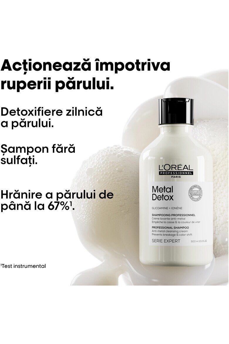 L'Oreal Professionnel Шампоан против накъсване на косата Serie Expert Metal Detox Поддържа цвета За всички типове избелена боядисана коса Без сулфати 100 мл
