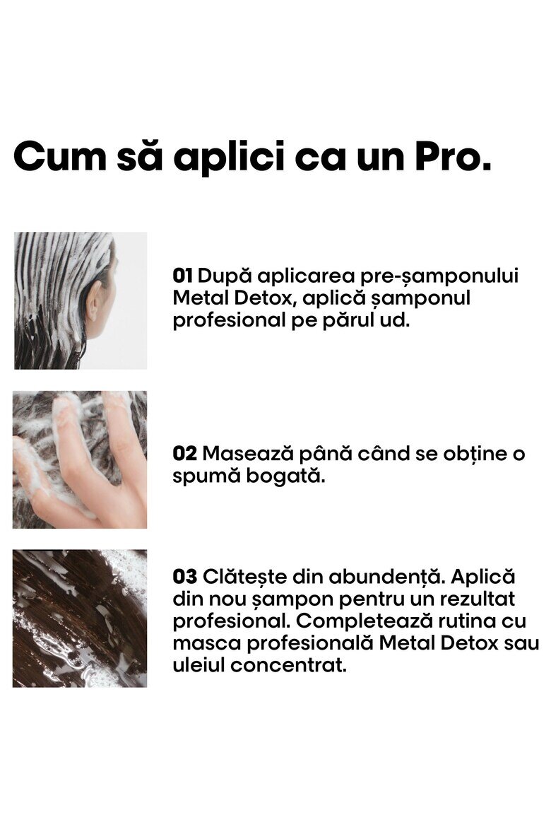 L'Oreal Professionnel Шампоан против накъсване на косата Serie Expert Metal Detox Поддържа цвета За всички типове избелена боядисана коса Без сулфати 100 мл