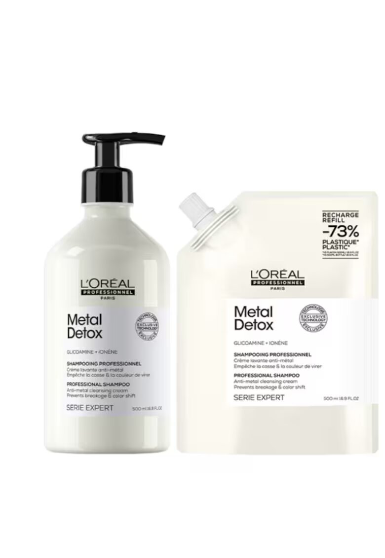 LOreal Professionnel Шампоанът Serie Expert Metal Detox действа срещу накъсването на косата и поддържа цвета - 1000 мл