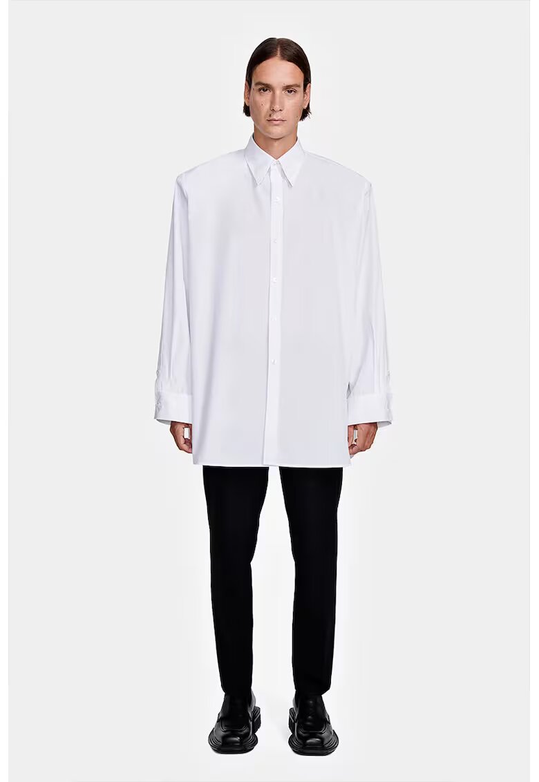 LOUIS GABRIEL NOUCHI Класическа риза с голям размер - Бял