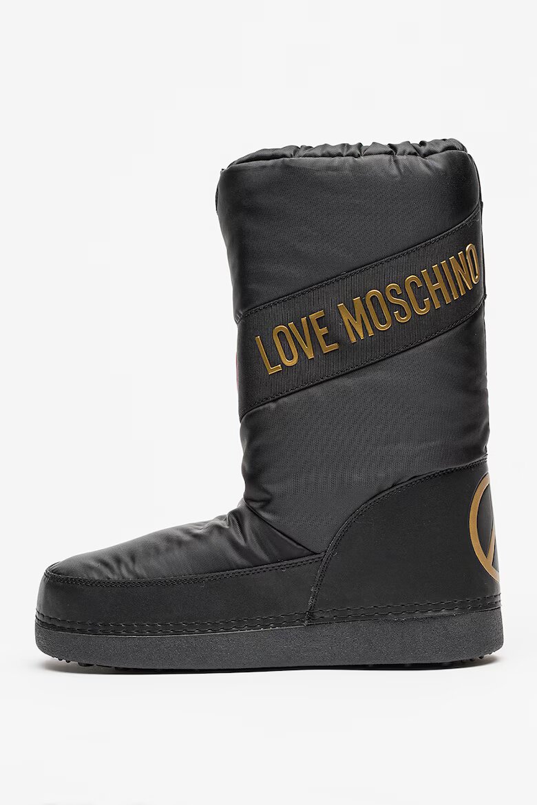 Love Moschino Ботуши с лого Червен/Златист/Черен