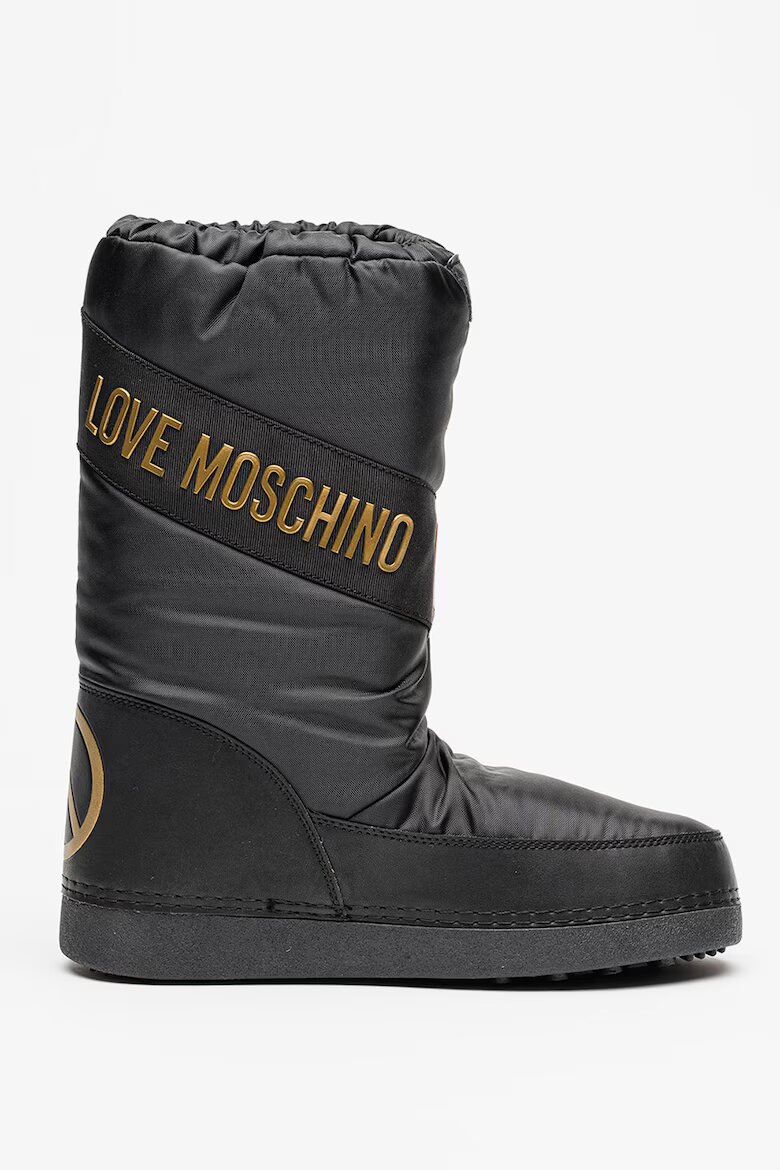 Love Moschino Ботуши с лого Червен/Златист/Черен