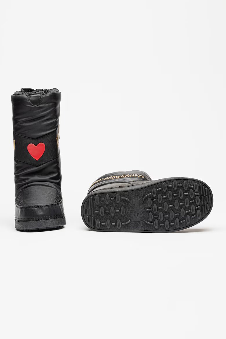 Love Moschino Ботуши с лого Червен/Златист/Черен