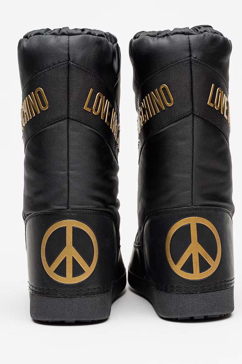 Love Moschino Ботуши с лого Червен/Златист/Черен