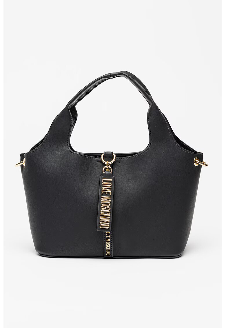 Love Moschino Чанта Bowler от еко кожа с лого