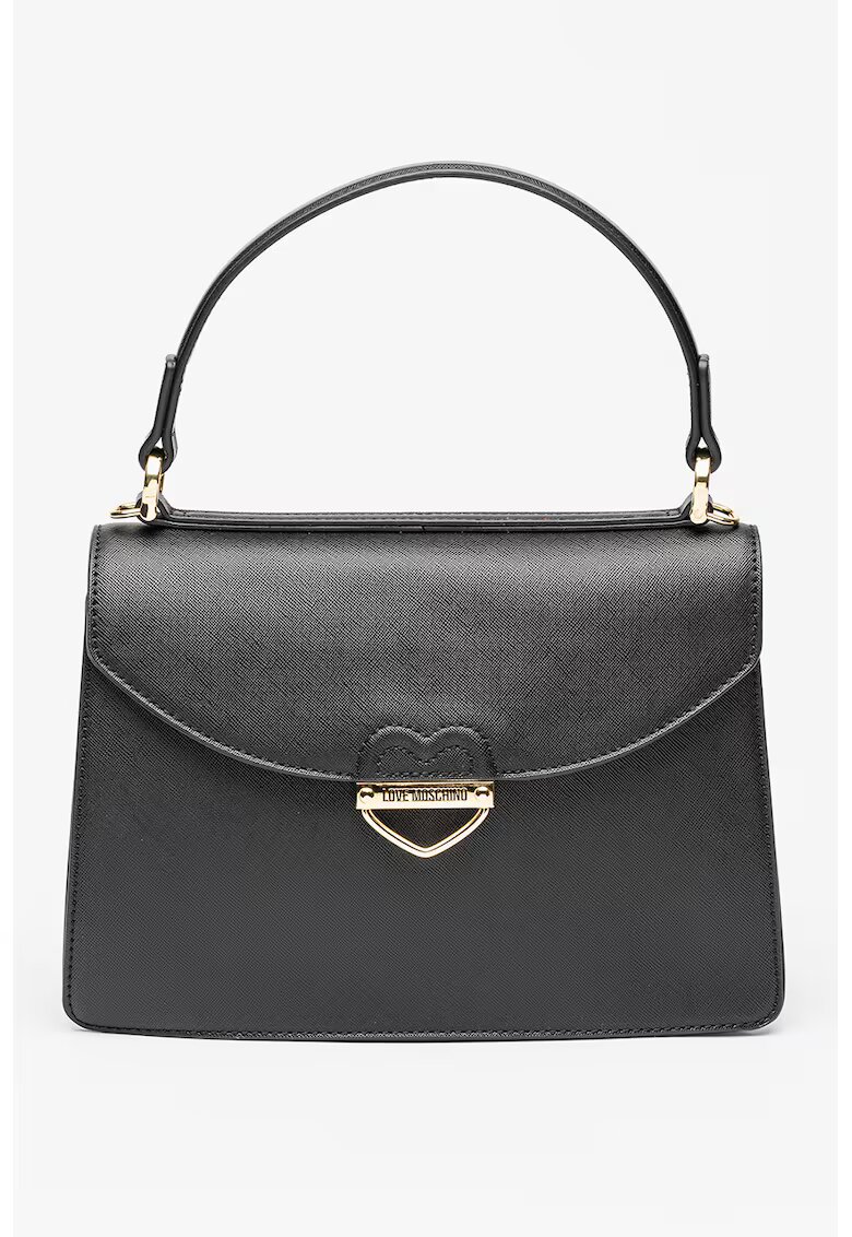 Love Moschino Чанта от еко кожа с релеф Сафиано и отделяща се презрамка