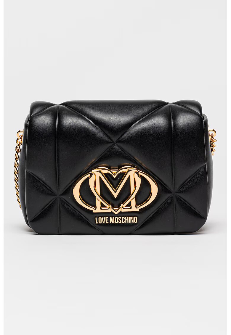 Love Moschino Чанта през рамо от еко кожа - Черен