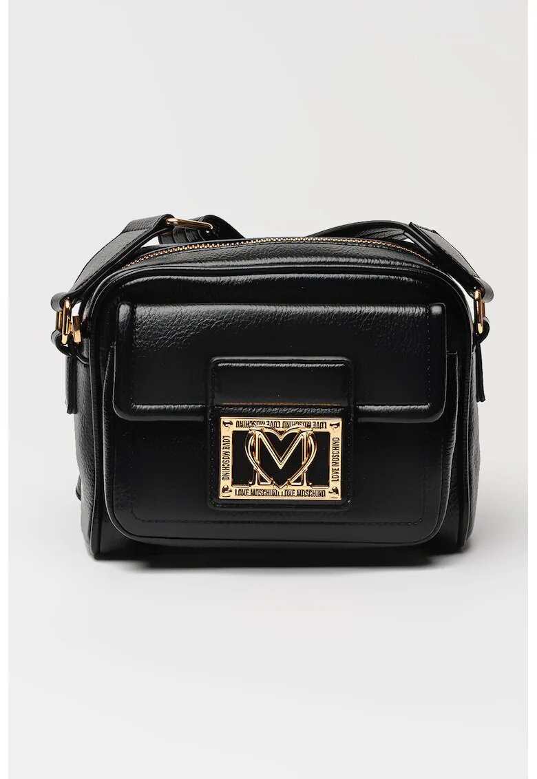 Love Moschino Чанта през рамо от еко кожа с джоб с капаче отпред
