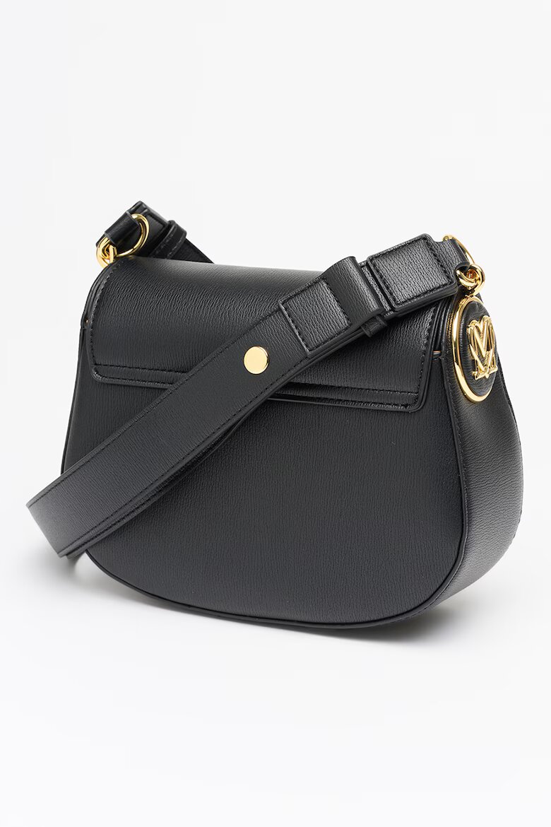 Love Moschino Чанта през рамо от еко кожа с капаче Черен
