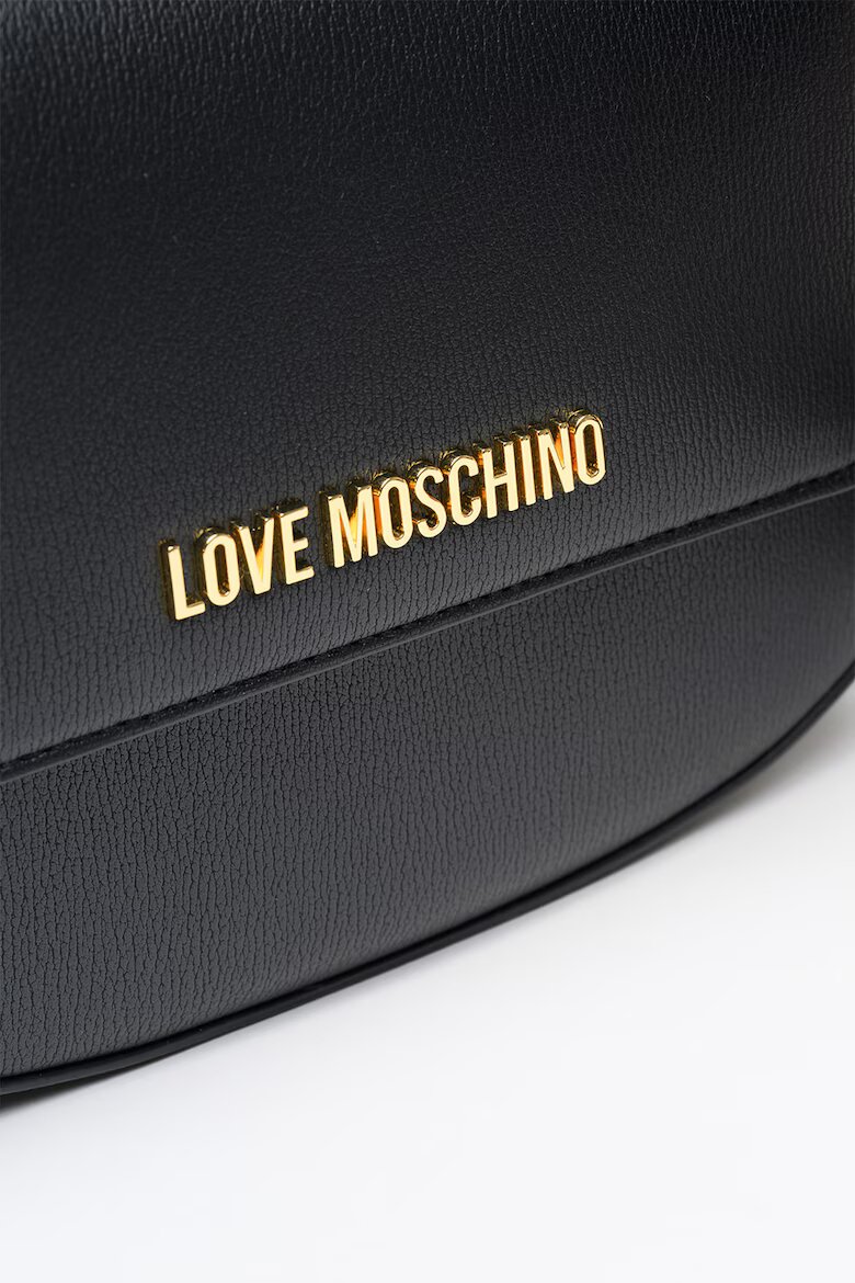 Love Moschino Чанта през рамо от еко кожа с капаче Черен