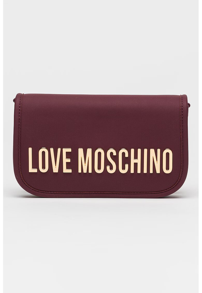 Love Moschino Чанта през рамо от еко кожа с капаче - Виолетов