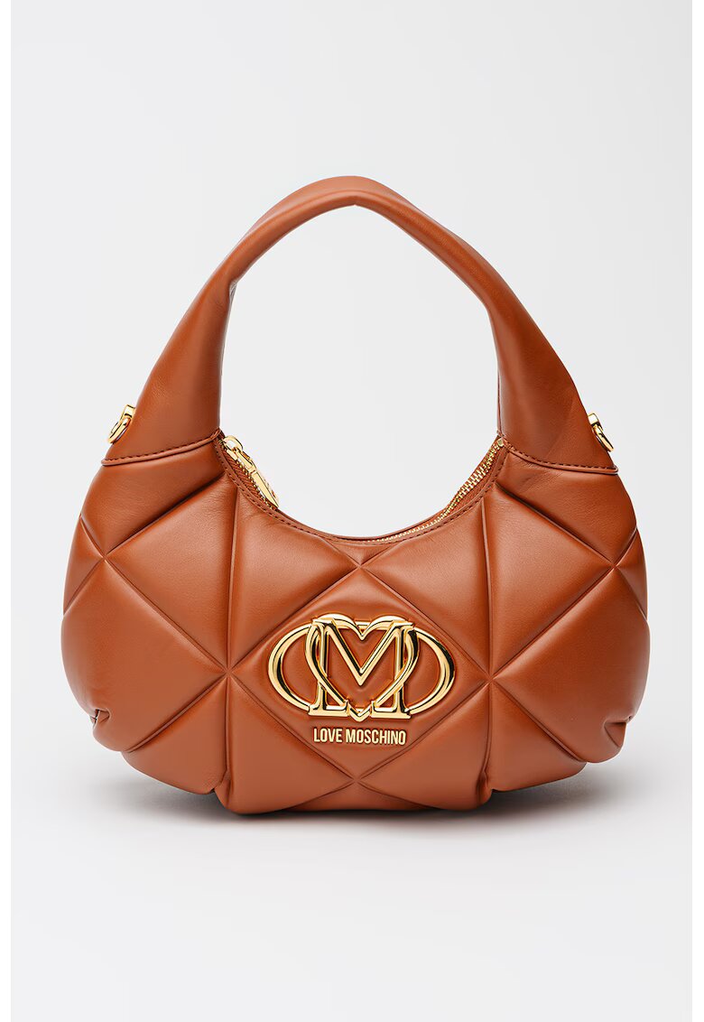 Love Moschino Чанта през рамо от еко кожа с капитониран дизайн