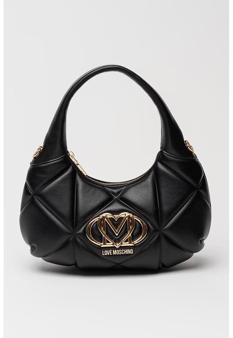 Love Moschino Чанта през рамо от еко кожа с капитониран дизайн