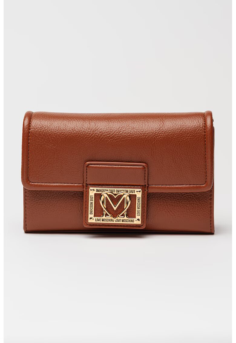 Love Moschino Чанта през рамо от еко кожа с метално лого